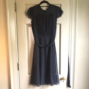 Morgane Le Fay Button Front Tea Dress in Black